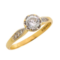 Vintage diamanten ring van 18 karaat goud