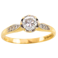 Vintage diamanten ring van 18 karaat goud