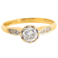 Vintage diamanten ring van 18 karaat goud