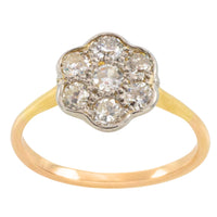 Edwardian old cut diamond cluster ring-Antique rings-The Antique Ring Shop