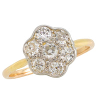 Edwardian old cut diamond cluster ring-Antique rings-The Antique Ring Shop