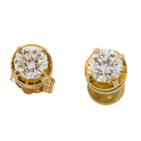 Vintage diamond studs in 14 carat gold-Earrings-The Antique Ring Shop