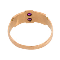 Georgian ruby and pearl ring from 1801-Antique rings-The Antique Ring Shop