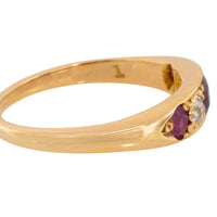 Edwrdian ruby and diamond ring from 1911