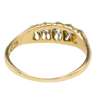 Edwardian five stone old cut diamond ring