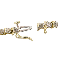 Vintage diamond bracelet in yellow and white gold-Bracelets-The Antique Ring Shop