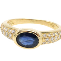 Sapphire and diamond ring in 18 carat gold