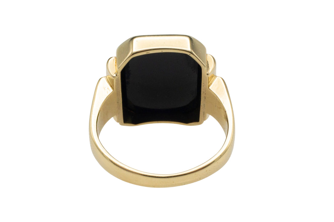 Vintage onyx signet ring