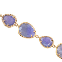 Tanzanite and diamond bracelet in 18 carat gold
