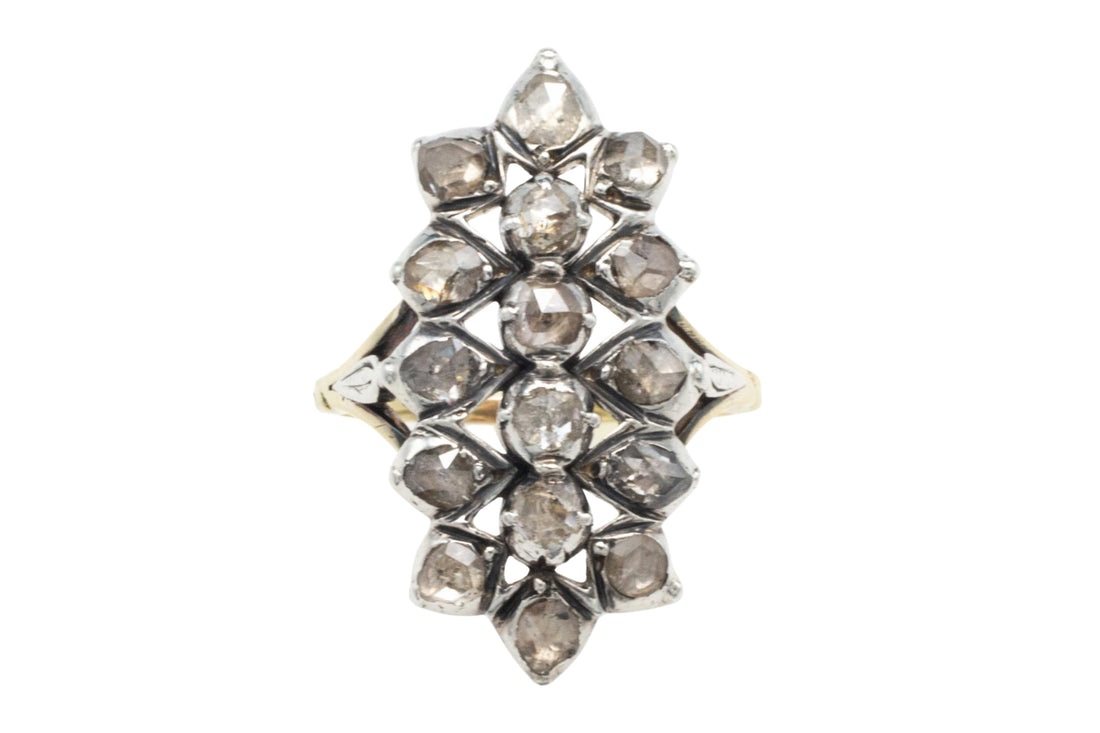 Vintage Dutch rose cut diamond ring