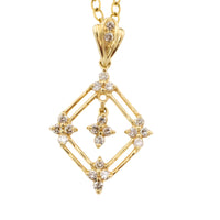 18 karaat gouden hanger met diamanten