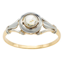 Rose diamond 18 carat white and yellow gold ring-The Antique Ring Shop