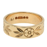 Vintage ring met bloemmotief