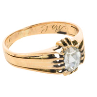 Antique rose diamond Belcher style ring-Antique rings-The Antique Ring Shop