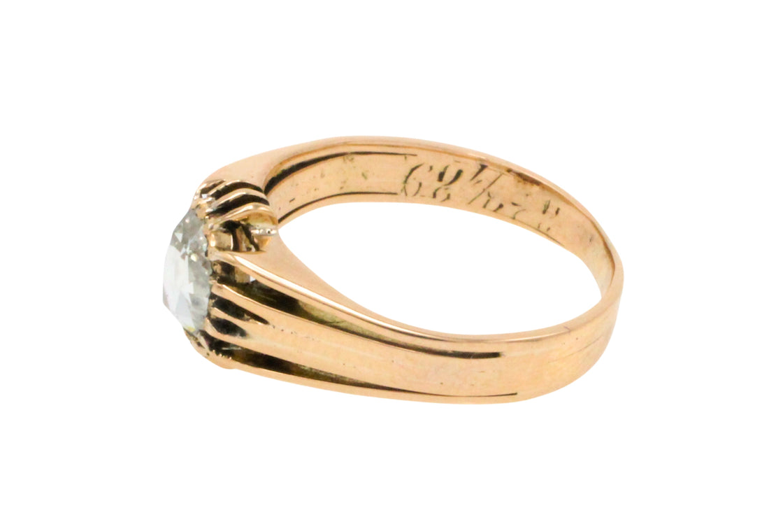 Antique rose diamond Belcher style ring-Antique rings-The Antique Ring Shop