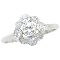 Antique five old cut diamond ring
