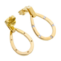 18 carat gold earrings with diamonds-Earrings-The Antique Ring Shop