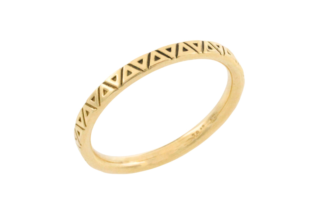 18 karaat gouden ring met motief