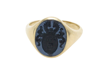 Vintage signet ring in 14 carat gold-The Antique Ring Shop