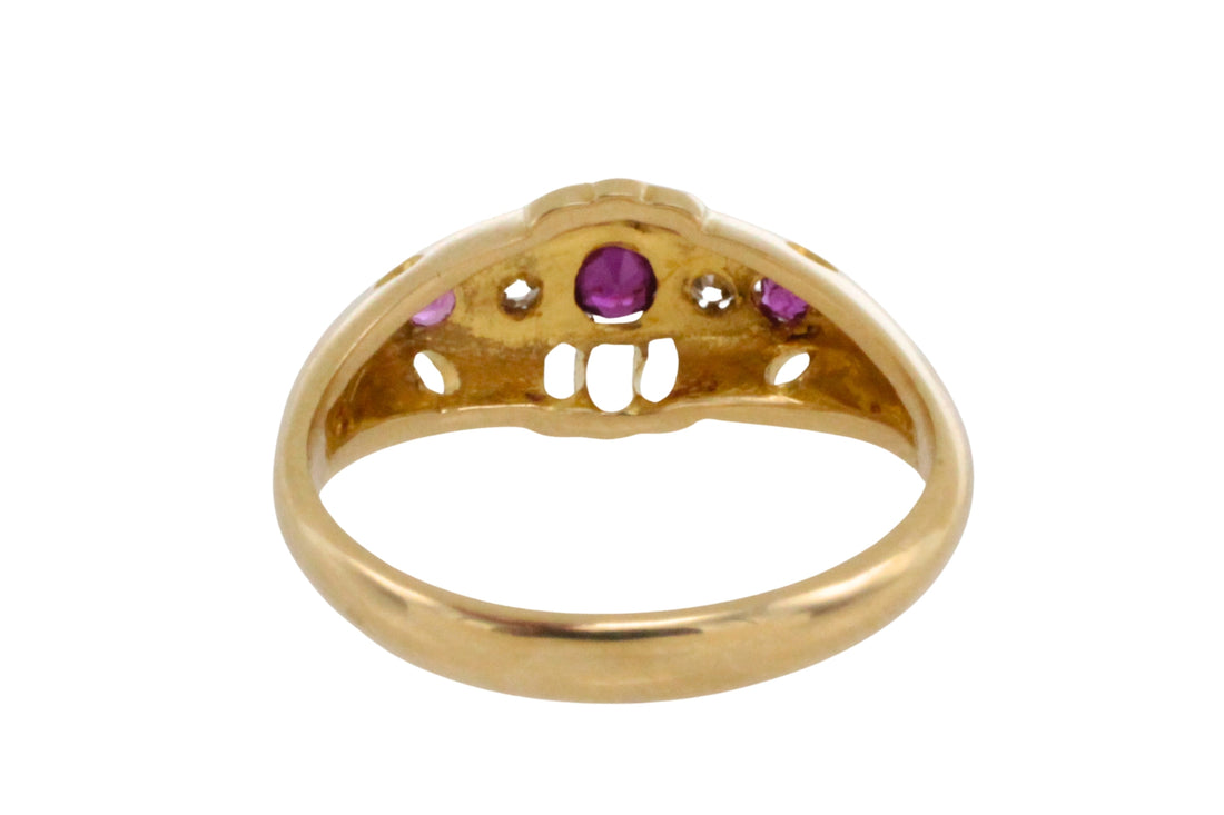 Ruby and diamond ring from 1918-Antique rings-The Antique Ring Shop