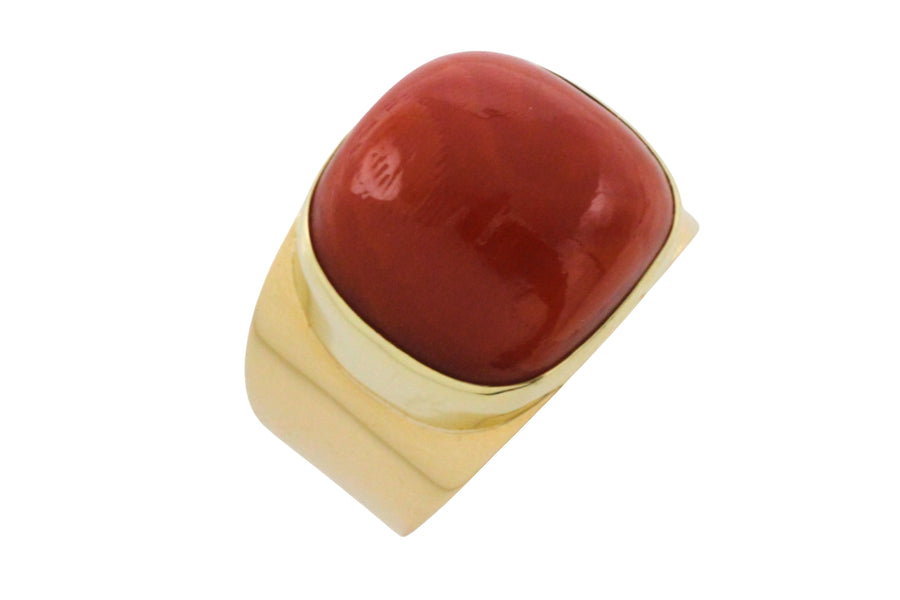 Vintage 14 carat gold cabochon ring-Vintage Rings-The Antique Ring Shop