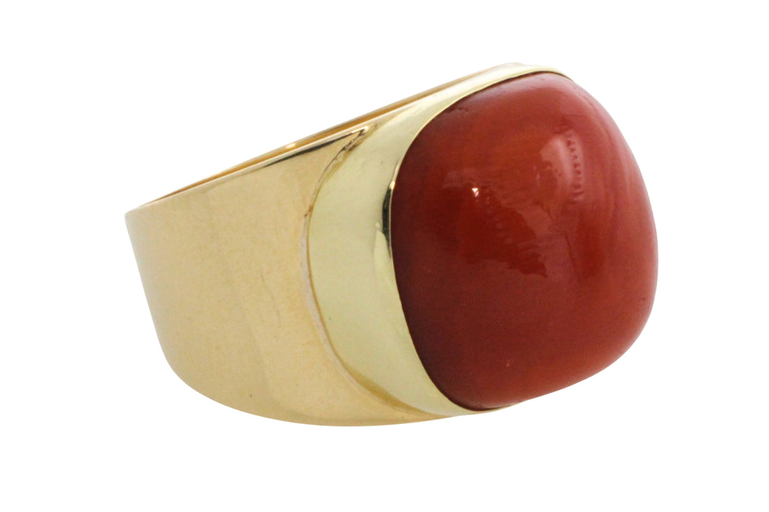 Vintage 14 carat gold cabochon ring-Vintage Rings-The Antique Ring Shop