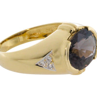 Tourmaline and diamond rig in 18 carat gold-Vintage Rings-The Antique Ring Shop
