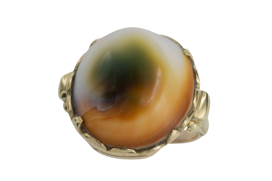 Mata Biak ring in 14 carat gold-vintage rings-The Antique Ring Shop