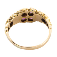 Victorian garnet and pearl ring in 15 carat gold-Antique rings-The Antique Ring Shop