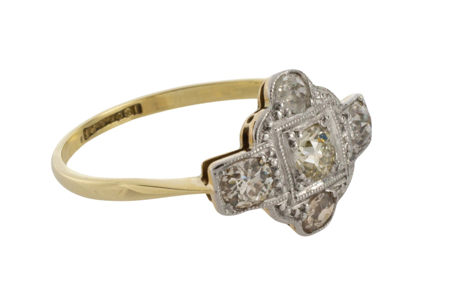 Art Deco diamond ring-engagement rings-The Antique Ring Shop