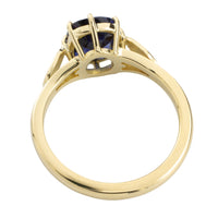 Sapphire solitaire ring in 18 carat gold-engagement rings-The Antique Ring Shop