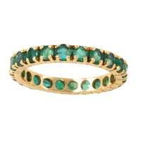 18 carat gold emerald eternity band-Vintage Rings-The Antique Ring Shop