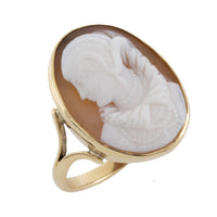 1920's cameo ring in 14 carat gold-Antique rings-The Antique Ring Shop