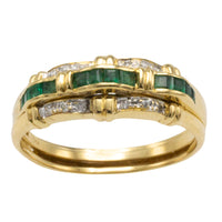 Ruby, emerald, sapphire and diamond interchangable ring-Vintage Rings-The Antique Ring Shop