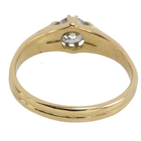 Old mine cut diamond solitaire ring-Antique rings-The Antique Ring Shop