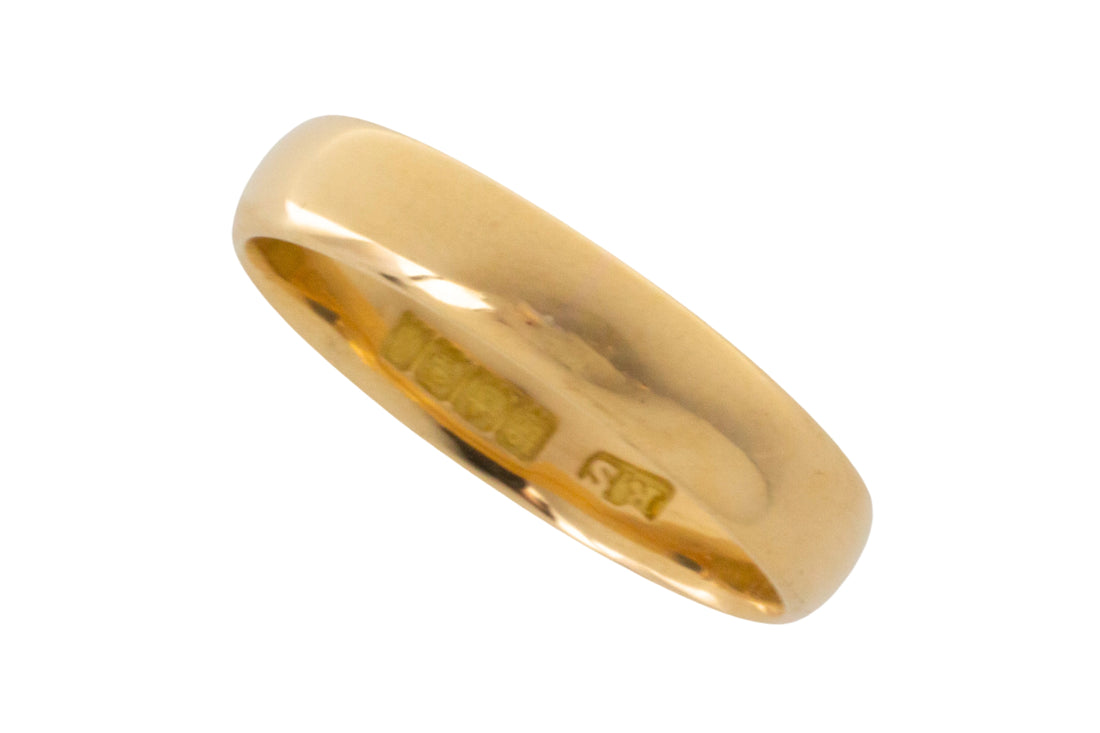 18 carat gold wedding band from 1898-wedding rings-The Antique Ring Shop