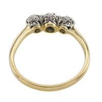 Three stone diamond ring in 18 carat gold-engagement rings-The Antique Ring Shop