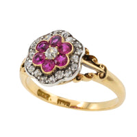 Edwardian old European cut diamond and ruby ring-The Antique Ring Shop