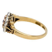 Edwardian old European cut diamond and ruby ring-The Antique Ring Shop