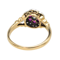 Edwardian old European cut diamond and ruby ring-The Antique Ring Shop