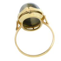 Tigers eye ring in 14 carat gold-The Antique Ring Shop