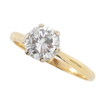 Vintage brilliant cut diamond solitaire ring-engagement rings-The Antique Ring Shop