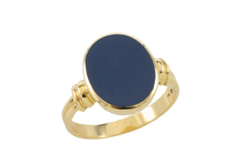 Layered agate over onyx signet ring-gents rings-The Antique Ring Shop