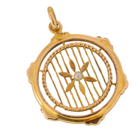 Antique pearl pendant in 14 carat gold-Pendants-The Antique Ring Shop