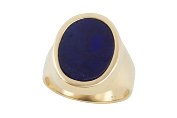 Lapiz signet ring in 14 carat gold-gents rings-The Antique Ring Shop
