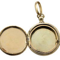 Antique 14 carat gold photo locket-Pendants-The Antique Ring Shop