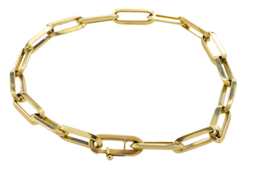 Forever closed link bracelet in 14 carat gold-Bracelets-The Antique Ring Shop