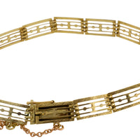 Vintage link bracelet in 14 carat gold-Bracelets-The Antique Ring Shop