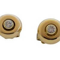 Diamond button studs in 14 carat gold-Earrings-The Antique Ring Shop