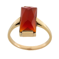 Vinateg faceted carnelian ring-Vintage Rings-The Antique Ring Shop